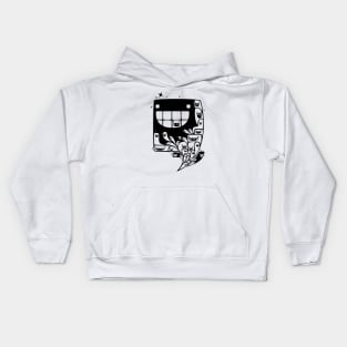 Happy Inside - 1-Bit Oddity - Black Version Kids Hoodie